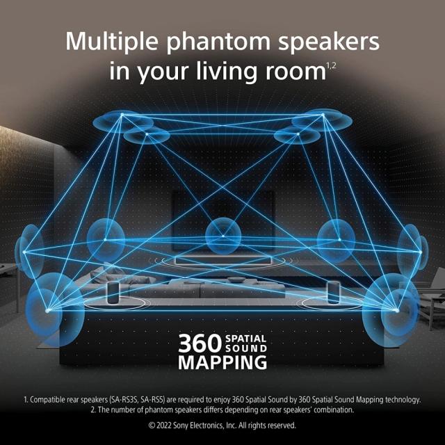 Аудио система Sony HT-A3000, 3.1ch Soundbar with 360 Spatial Sound Mapping Dolby Atmos / DTS:X, black