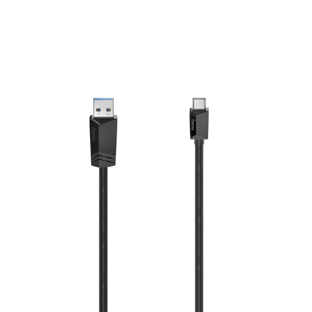 Кабел HAMA USB Тъпе-C към USB-A(м), USB 3.2 Gen 1, 5Gbit/s, 0.25 м., Черен