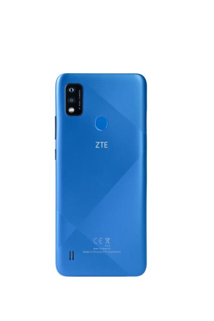 Мобилен телефон ZTE A51 4G, Blue, 6.52", IPS HD+ 1600x720, 2GB+32GB, Unisoc T606  Octa Core up to 1.6Ghz,  Camera 13MP+2MP/5MP, WiFi 802.11 b/g/n, BT 4.2, FPT, 3200 mAh, USB-C Type-C, 3.5 mm earjack, Dual Sim/Mirco SD combo, Android 11 Go