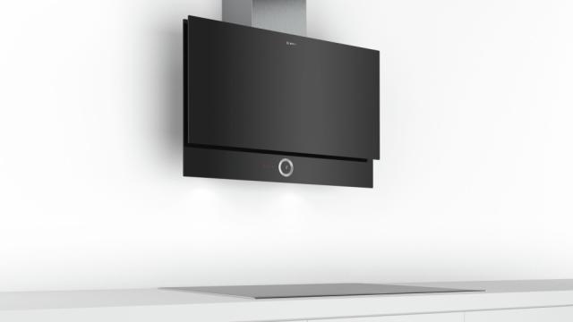 Аспиратор Bosch DWF97RV60, Flat hood 90cm A, black glass, PerfectAir sensor, max 730 m3/h, 57 dB, Cooktop control, HC