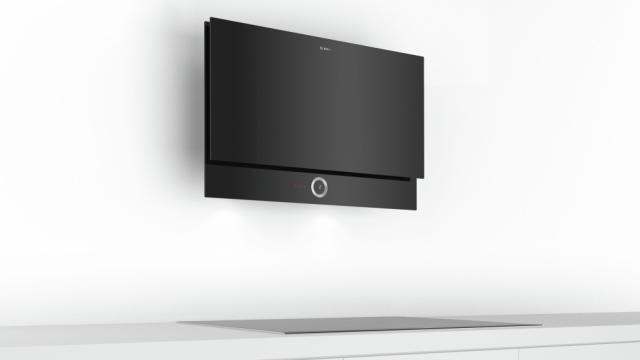 Аспиратор Bosch DWF97RV60, Flat hood 90cm A, black glass, PerfectAir sensor, max 730 m3/h, 57 dB, Cooktop control, HC