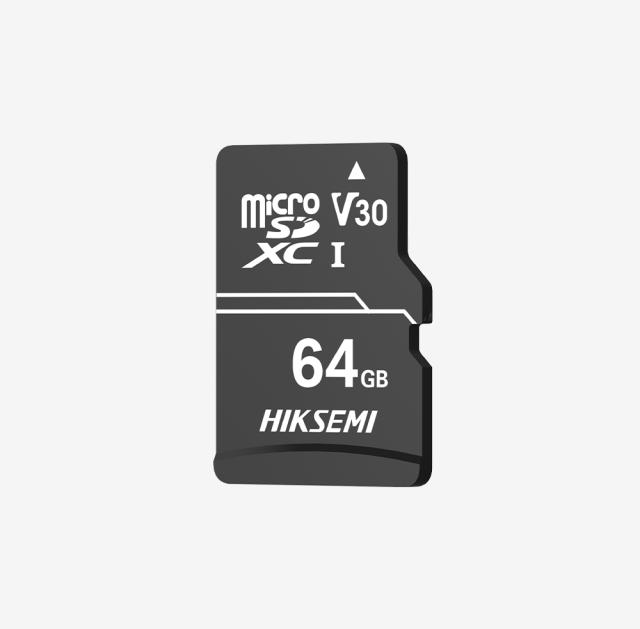 Памет HIKSEMI microSDXC 64G, Class 10 and UHS-I TLC, Up to 92MB/s read speed,40MB/s write speed, V30