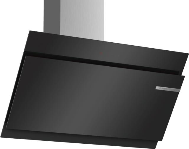 Аспиратор Bosch DWK97JM60, Inclined hood 90cm A+, black glass, max 730 m3/h, 54 dB