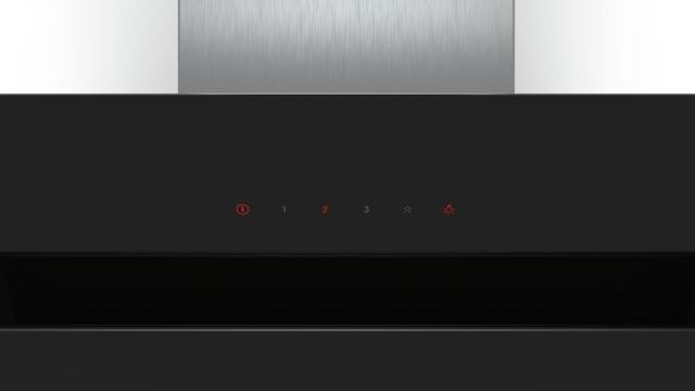 Аспиратор Bosch DWK97JM60, Inclined hood 90cm A+, black glass, max 730 m3/h, 54 dB