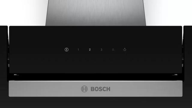Аспиратор Bosch DWK67EM60 SER2 Inclined hood 60cm B, black glass, max 669 m3/h, 60 dB