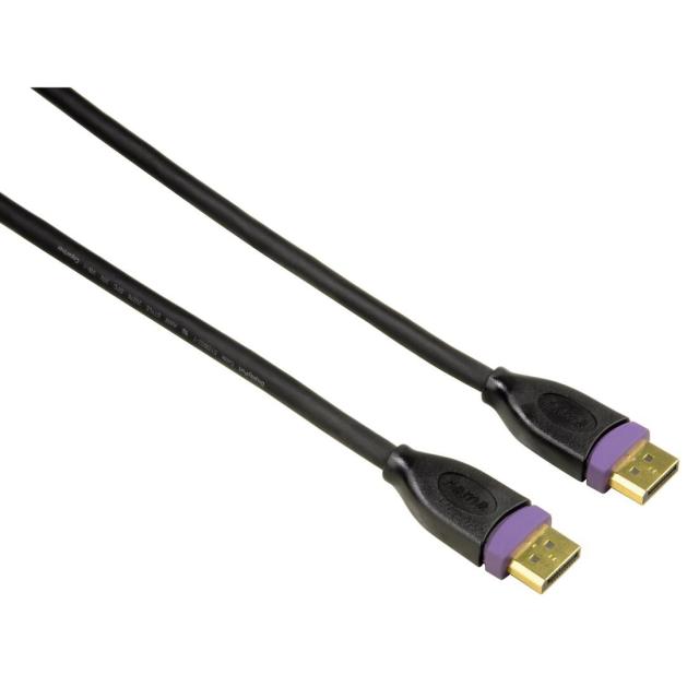 Кабел HAMA DisplayPort мъжко - DisplayPort мъжко, 1.8 m, Позлатени конектори, Ultra-HD 4K, Сив