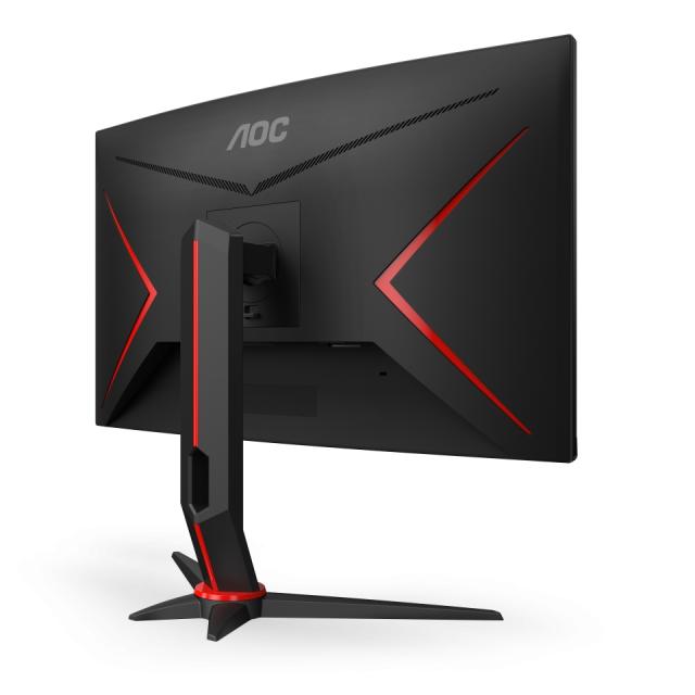 Монитор AOC CQ27G2U/BK, 27" Curved 1500R VA WLED, 2560x1440@144Hz, 4ms GtG, 1ms MPRT, 250cd m/2, 3000:1, DCR 80M:1, FreeSync Premium, FlickerFree, Low Blue Light, 2Wx2, Tilt, Height Adjust, Swivel, 2xHDMI, DP, USB Hub