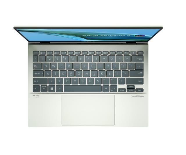 Лаптоп Asus Zenbook S 13 OLED UM5302TA-OLED-LX733X ,AMD Ryzen 7 6800U (8-core/16-thread, 16MB cache, up to 4.7 GHz max boost), OLED 13.3" 2.8K (2880 x 1800) OLED 16:10 Touch, 16GB LPDDR5(ON BD), PCIEG4 1TB SSD, Num pad, Windows 11 Pro, Aqua Celadon