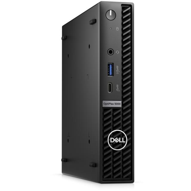 Настолен компютър Dell OptiPlex 5000 MFF, Intel Core i5-12500T (6 Cores/18MB/2.0GHz to 4.4GHz), 16GB (1x16GB) DDR4, 256GB SSD PCIe M.2, Integrated Graphics, Wi-Fi 6E, BT, Keyboard&Mouse, Win 11 Pro, 3Y PS