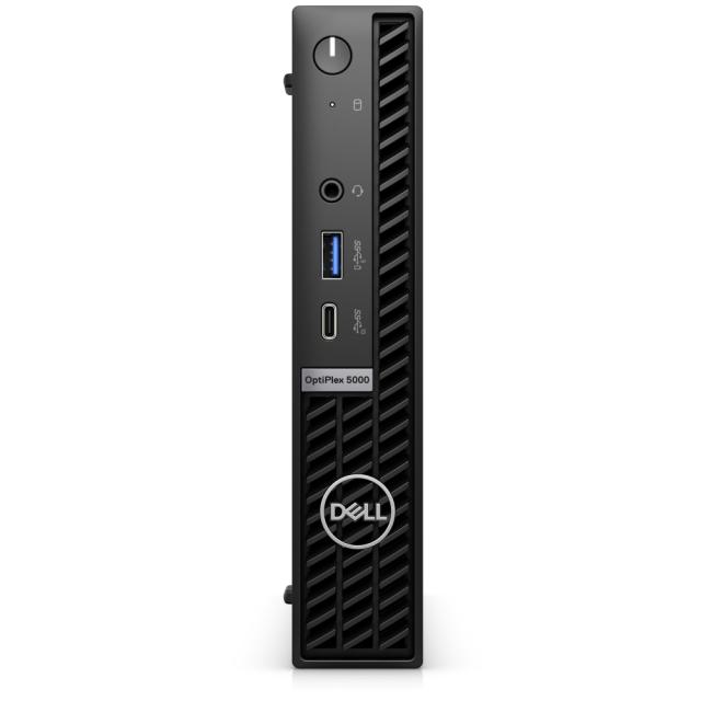 Настолен компютър Dell OptiPlex 5000 MFF, Intel Core i5-12500T (6 Cores/18MB/2.0GHz to 4.4GHz), 16GB (1x16GB) DDR4, 256GB SSD PCIe M.2, Integrated Graphics, Wi-Fi 6E, BT, Keyboard&Mouse, Win 11 Pro, 3Y PS
