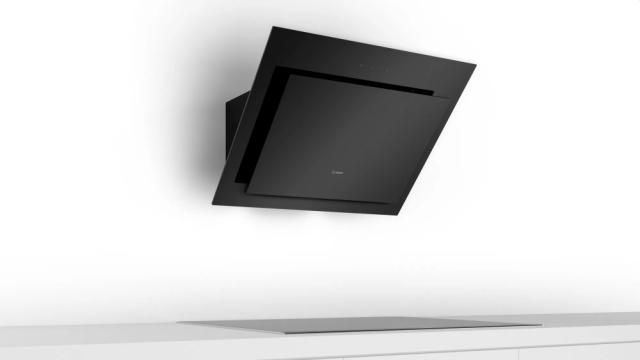 Аспиратор Bosch DWK87CM60 SER4; Comfort; Inclined hood 80cm B, black glass, max 680 m3/h, 56 dB