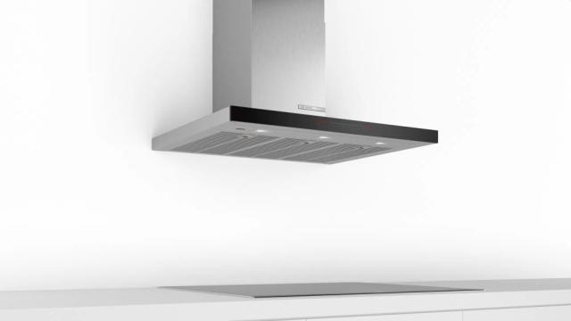 Аспиратор Bosch DWB98PR50 SER8; Premium; Chimney hood 90cm A+, max 843 m3/h, 55 dB, Box design, AirSensor, inox filters, HC