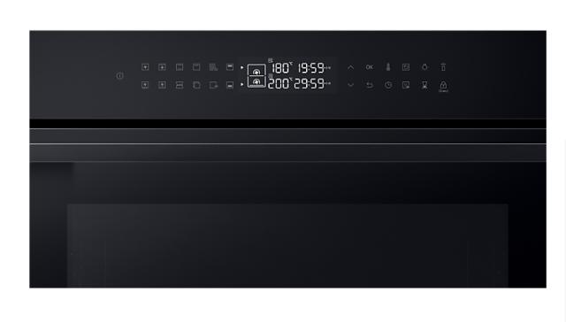 Фурна Samsung NV7B4240VAK/U2, Electric oven with Dual Cook, Natural Steam, Air Sous Vide function and Bespoke design, 76 l, Class A+, Wi-Fi, SmartThings App, Black