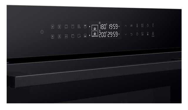 Фурна Samsung NV7B4240VAK/U2, Electric oven with Dual Cook, Natural Steam, Air Sous Vide function and Bespoke design, 76 l, Class A+, Wi-Fi, SmartThings App, Black