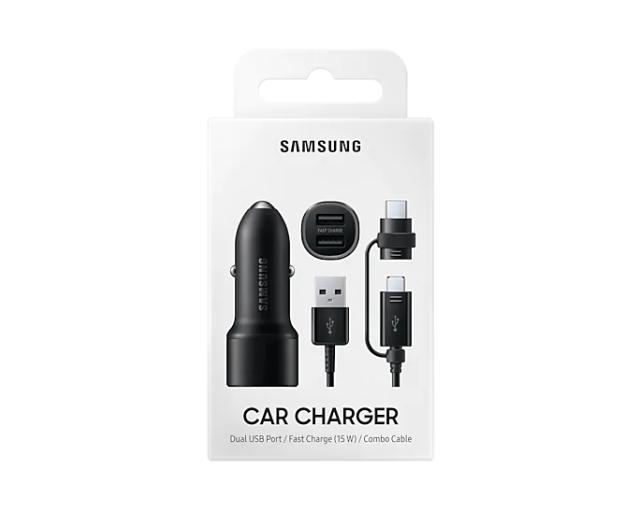 Зарядно устройство Samsung Dual Car Charger (15W) Black
