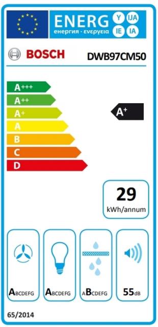 Аспиратор Bosch DWB97CM50 SER6; Premium; Chimney hood 90cm A+, max 721 m3/h, 55 dB