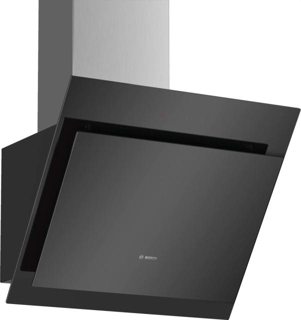 Аспиратор Bosch DWK67CM60 SER4; Comfort; Inclined hood 60cm A, black glass, max 660 m3/h, 57 dB