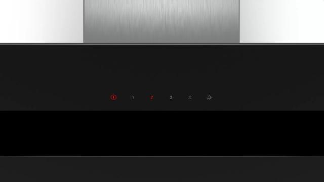 Аспиратор Bosch DWK67CM60 SER4; Comfort; Inclined hood 60cm A, black glass, max 660 m3/h, 57 dB