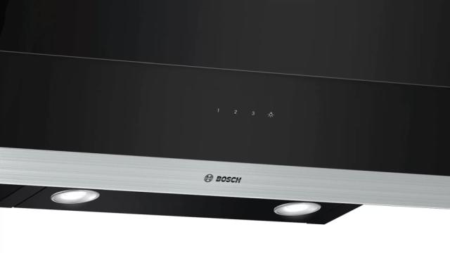 Аспиратор Bosch DWK065G60 SER2; Economy; Inclined hood 60cm C, black glass, max 593 m3/h, 67 dB