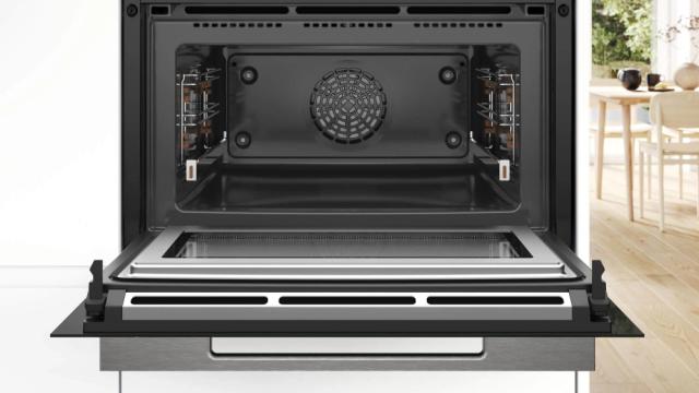 Фурна Bosch CMG778NB1, SER8 Compact built-in oven with microwave function, 60 x 45 cm, 45 l, 900W, Digital control ring, 4D hotair, Hotair Gentle, Air Fry function, Home Connect, Black