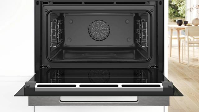 Фурна Bosch CSG7364B1, SER8, Compact steam oven, 60 x 45 cm, 47 l, Perfect Steam, Steam Plus function, Added Steam function, Home Connect, Black