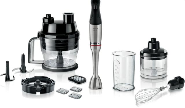 Пасатор Bosch MSM6M8X1, SER6, Blender, ErgoMaster, 1200 W, Dynamic Speed Control, QuattroBlade System Pro, Included Blender, Food processor, Measuring cup, Chopper & Stainless steel whisk, Stainless steel