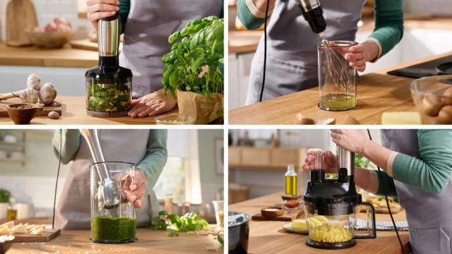 Пасатор Bosch MSM6M8X1, SER6, Blender, ErgoMaster, 1200 W, Dynamic Speed Control, QuattroBlade System Pro, Included Blender, Food processor, Measuring cup, Chopper & Stainless steel whisk, Stainless steel