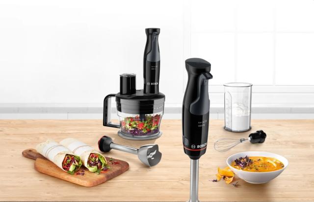 Пасатор Bosch MSM4B670, SER4, Blender, ErgoMaster, 1000 W, Dynamic Speed Control, QuattroBlade System Pro, Included Blender, Measuring cup, Food processor & Stainless steel whisk, Black, anthracite