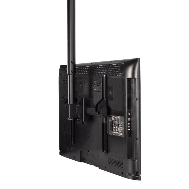Таванна стойка за TV HAMA, Регулируема, 32"-65", 50 кг, Черна