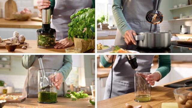 Пасатор Bosch MSM6M623, SER6, Blender, ErgoMaster, 1000 W, Dynamic Speed Control, QuattroBlade System Pro, Included Blender, Measuring cup, Chopper, Attachment for pureeing & Stainless steel whisk, Stainless steel