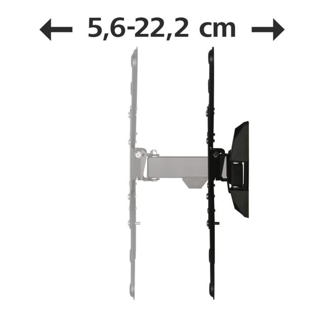 Стенна стойка за TV HAMA, Регулируема, 65", 20 кг, 400 x 400, 1 звезда, Черна