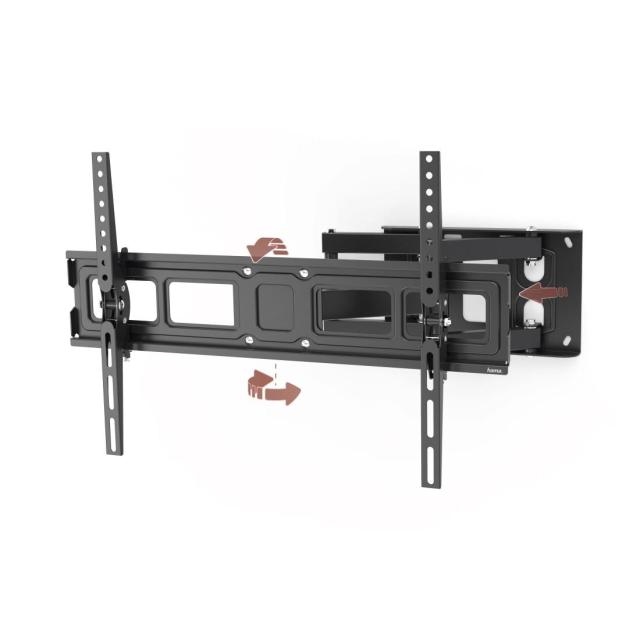 Стенна стойка за TV HAMA, Регулируема, 32"-84", 50 кг, Черна