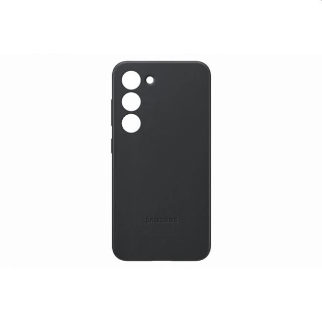 Калъф за Samsung Galaxy S23, кожен, Leather Cover Black, Black