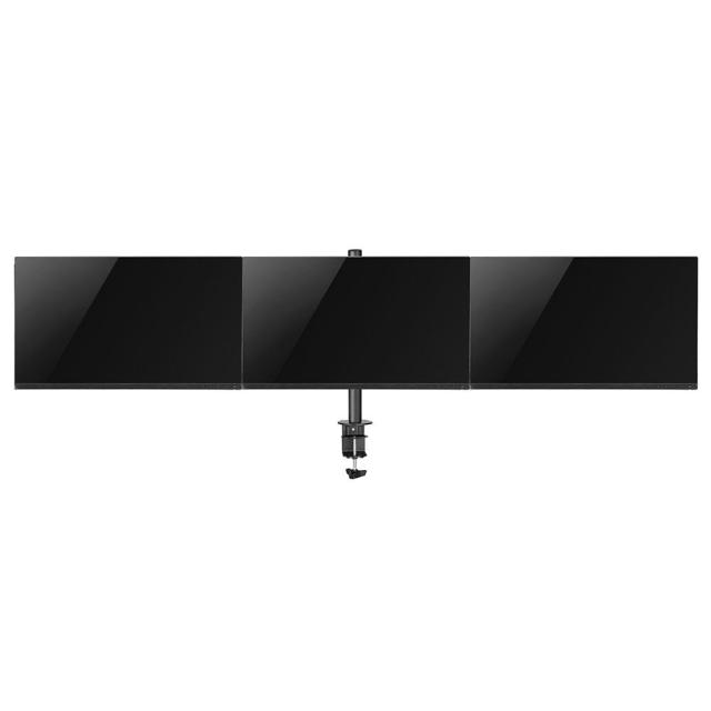 Стойка за 3 мониторa Ewent EW1513, за бюро, Регулируема, 27", 3x7 кг, Черен