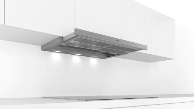 Аспиратор Bosch DFS097A51, Telescopic Aspirator, Semi-built-in, 90 cm, Energy class A, 397 m3/h, 53 dB, LED display, Silver metallic
