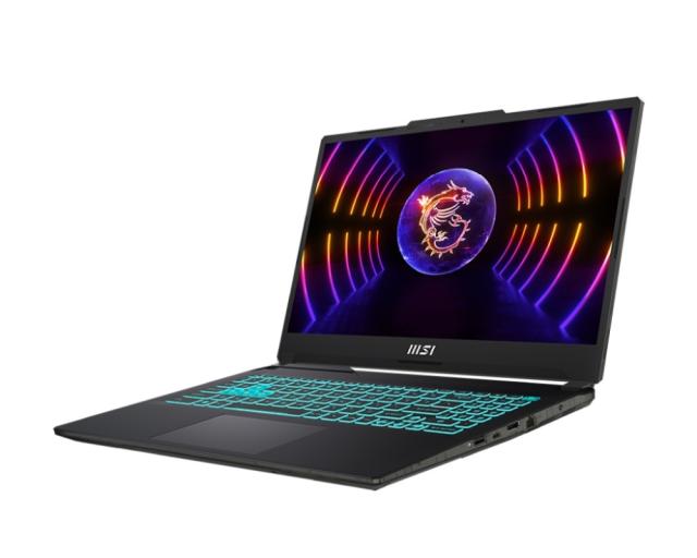 Лаптоп MSI Cyborg 15 A12VE, RTX 4050 GDDR6 6GB, 15.6" FHD (1920x1080), 144Hz, IPS-Level, i5-12450H (8C/12T, 12 MB, up to 4.40 GHz), 16GB DDR5 4800MHz (8GBx2), 512GB NVMe PCIe SSD Gen4x4, Single Backlit Keyboard (Blue), 3-Cell 53.5 Whr, RJ45, No OS, 1
