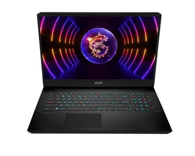Лаптоп MSI Vector GP77 13VG, RTX 4070 GDDR6 8GB, 17.3" QHD (2560x1440), 240Hz, i7-13700H (14C/20T), DDR5 16GB 5200MHz (8GBx2), 1TB NVMe PCIe SSD Gen4x4, 2x M.2, 102 Key PER KEY KBD by SteelSeries, 2Y, Cooler Boost 5, 4-Cell 65 Whr, No OS, 2.8 kg