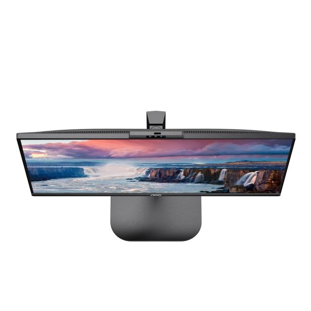 Монитор AOC 24V5CW/BK, 23.8" IPS WLED, 1920x1080@75Hz, 4ms GtG, 1ms MPRT, 300cd m/2, 1000:1, DCR 20M:1, FreeSync, FlickerFree, Low Blue Light, 5Wx2, 2MP Windows Hello, Tilt, Height Adjust, Pivot, Swivel, HDMI, DP, USB hub