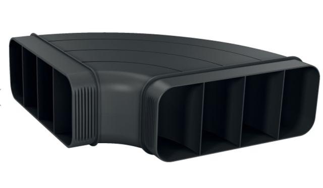 Аксесоар Bosch HEZ9VDSB1, Flat duct, horizontal 90° bow