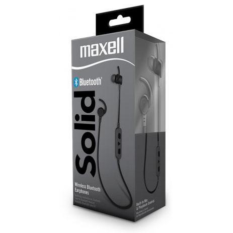 Слушалки Maxell BT100 SOLID, микрофон, Bluetooth, тип "тапи", Черни