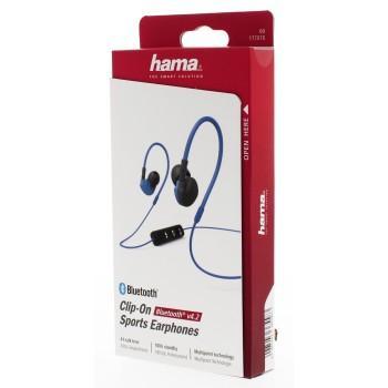 Спортни блутут слушалки HAMA Run BT, Clip-On, Черен/Син