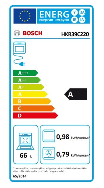 Готварска печка Bosch HKR39C220, Electric free-standing cooker