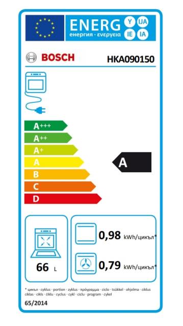 Готварска печка Bosch HKA090150, Electric free-standing cooker