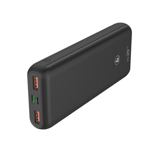 Външна батерия HAMA PD20-HD, 20 000 mAh, LiPolym, USB-C, Сив