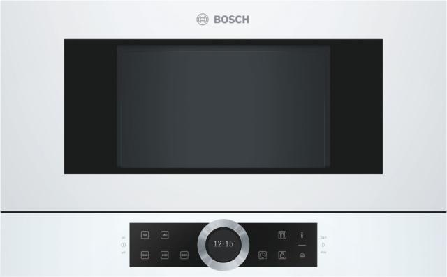 Микровълнова печка Bosch BFL634GW1, Built-in microwave, left opening, white