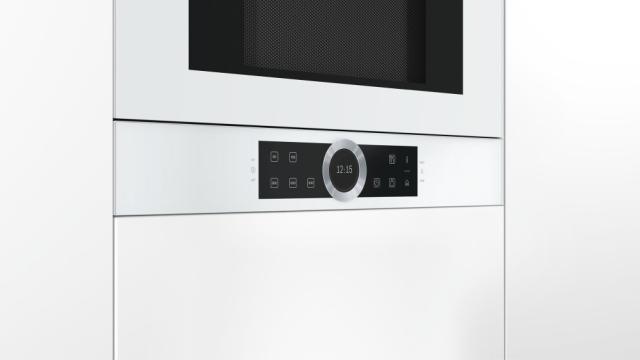 Микровълнова печка Bosch BFL634GW1, Built-in microwave, left opening, white