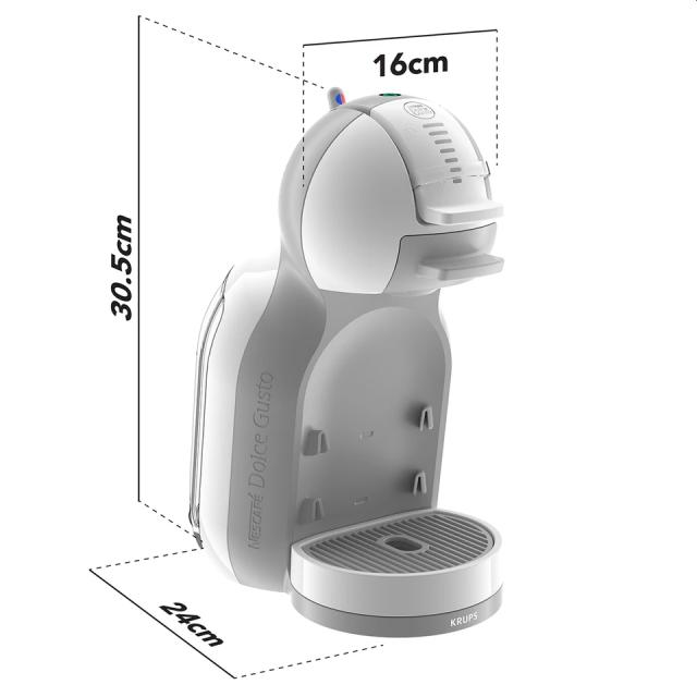 Кафемашина Krups KP120131, Dolce Gusto MINI ME, Espresso machine, 1500W, 0.8l, 15 bar, artic grey & white