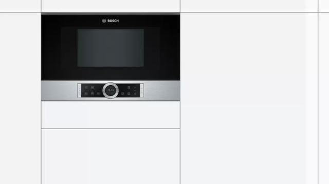 Микровълнова печка Bosch BFR634GS1 Built-in microwave, 21l, AutoPilot 7, LED light, right hinge, 2,5“-TFT, inox