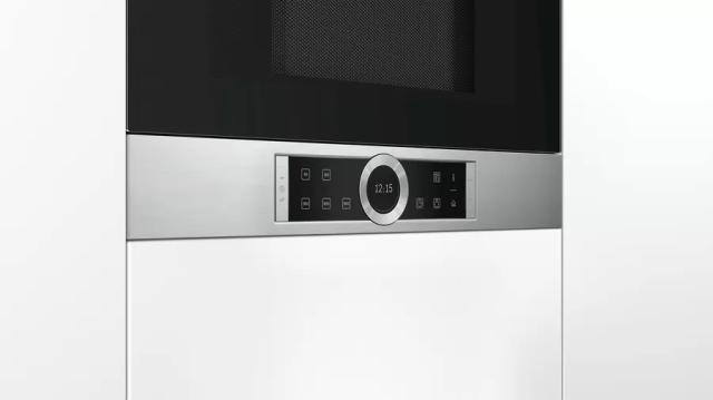 Микровълнова печка Bosch BFR634GS1 Built-in microwave, 21l, AutoPilot 7, LED light, right hinge, 2,5“-TFT, inox