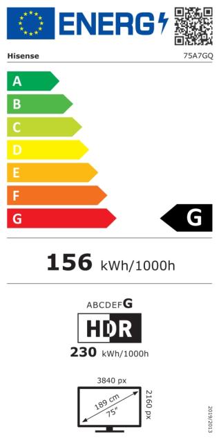 Телевизор Hisense 75" A7GQ, 4K Ultra HD 3840x2160, QLED, FALD,  Quantum Dot, HDR 10+, HLG, Dolby Vision, Dolby Atmos, Smart TV, WiFi 5GHz, WiFi Direct, BT, Anyview Cast,  3xHDMI, 2xUSB, LAN, CI+, DVB-T2/C/S2, Dark Grey